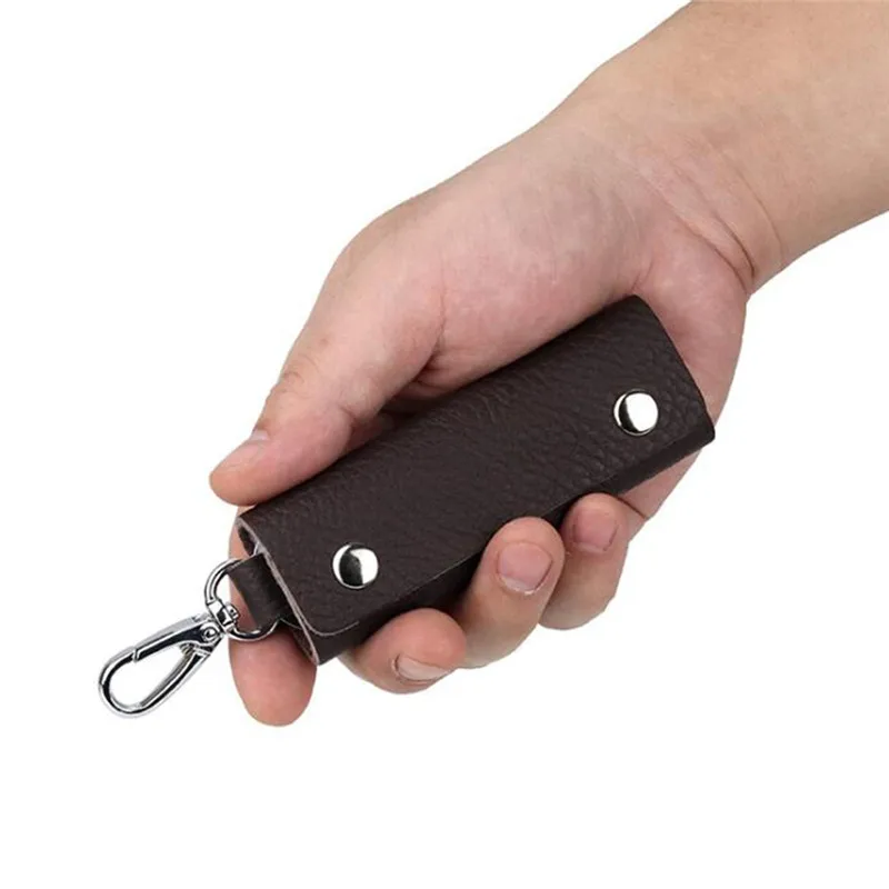  кожаный брелок для ключей мужчины женщины держатель ключа органайзер сумка корова сплит авто кошелек домработница чехол для ключей мини-сумка