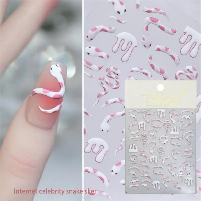  Snake Nail Nail Nail Relief Manicure 5d Snake Nail Nail Supplies And Manicure Tools Snake Nail Art Accessories Sticker