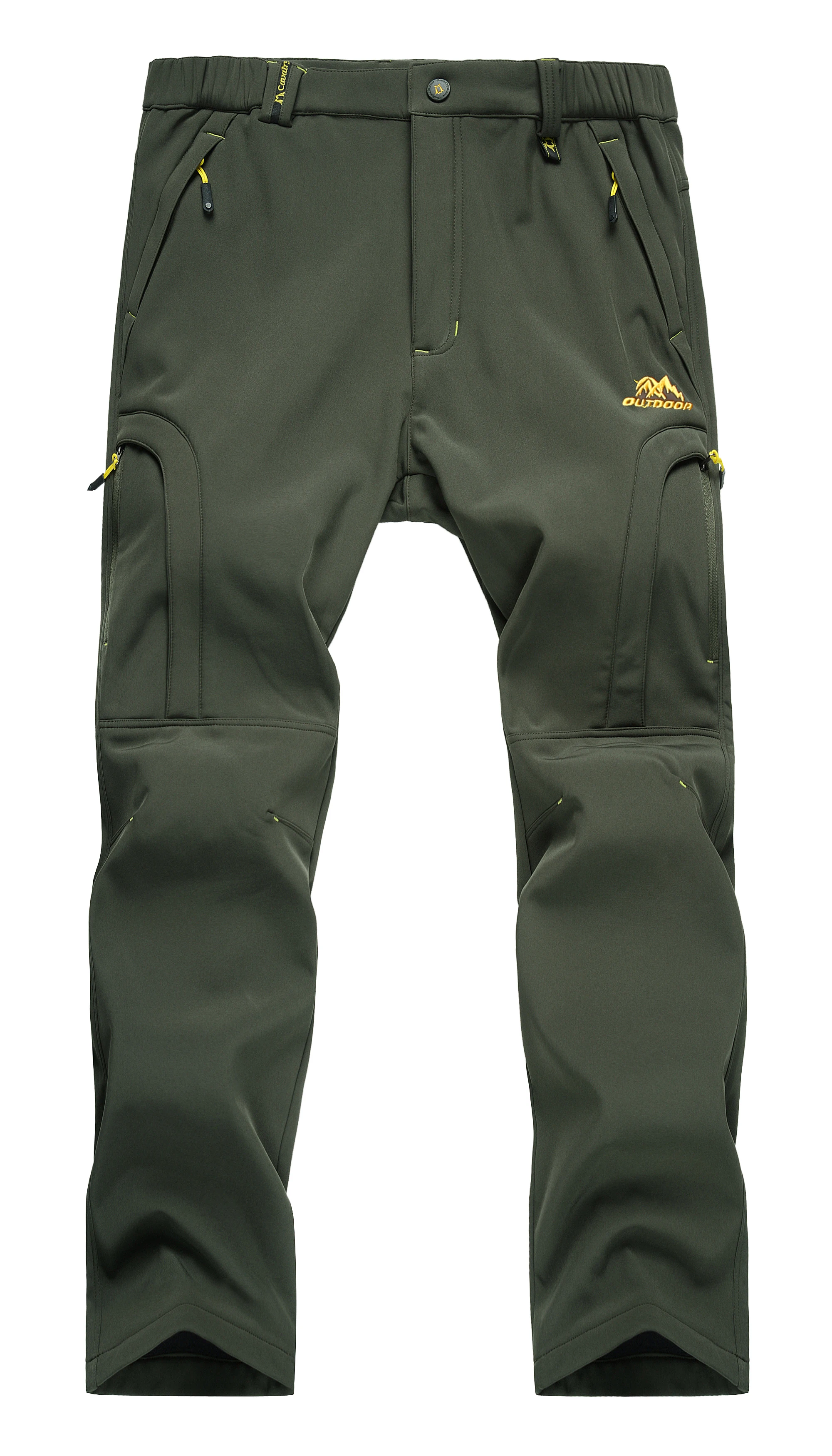  Мужские водонепроницаемые походные штаны На открытом воздухе Флисовая подкладка Зимние штаны для сноуборда Softshell