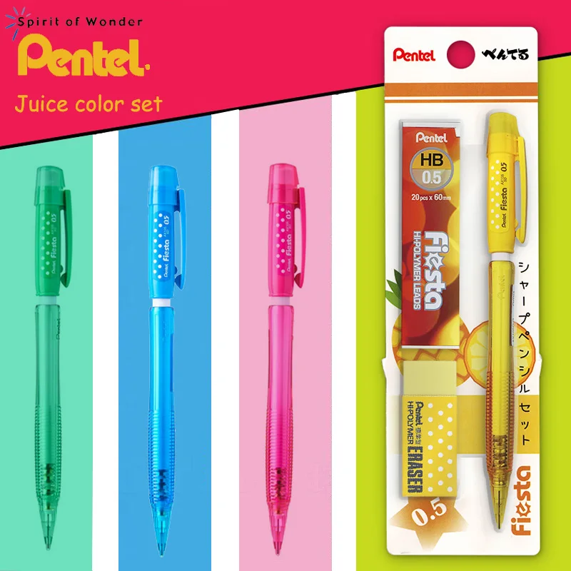 Pentel Механический карандаш AX105C Комбинированный набор 0,5 мм Цветной аниме Карандаш Студент Письмо Рисование Канцелярские товары Милые школьные принадлежности