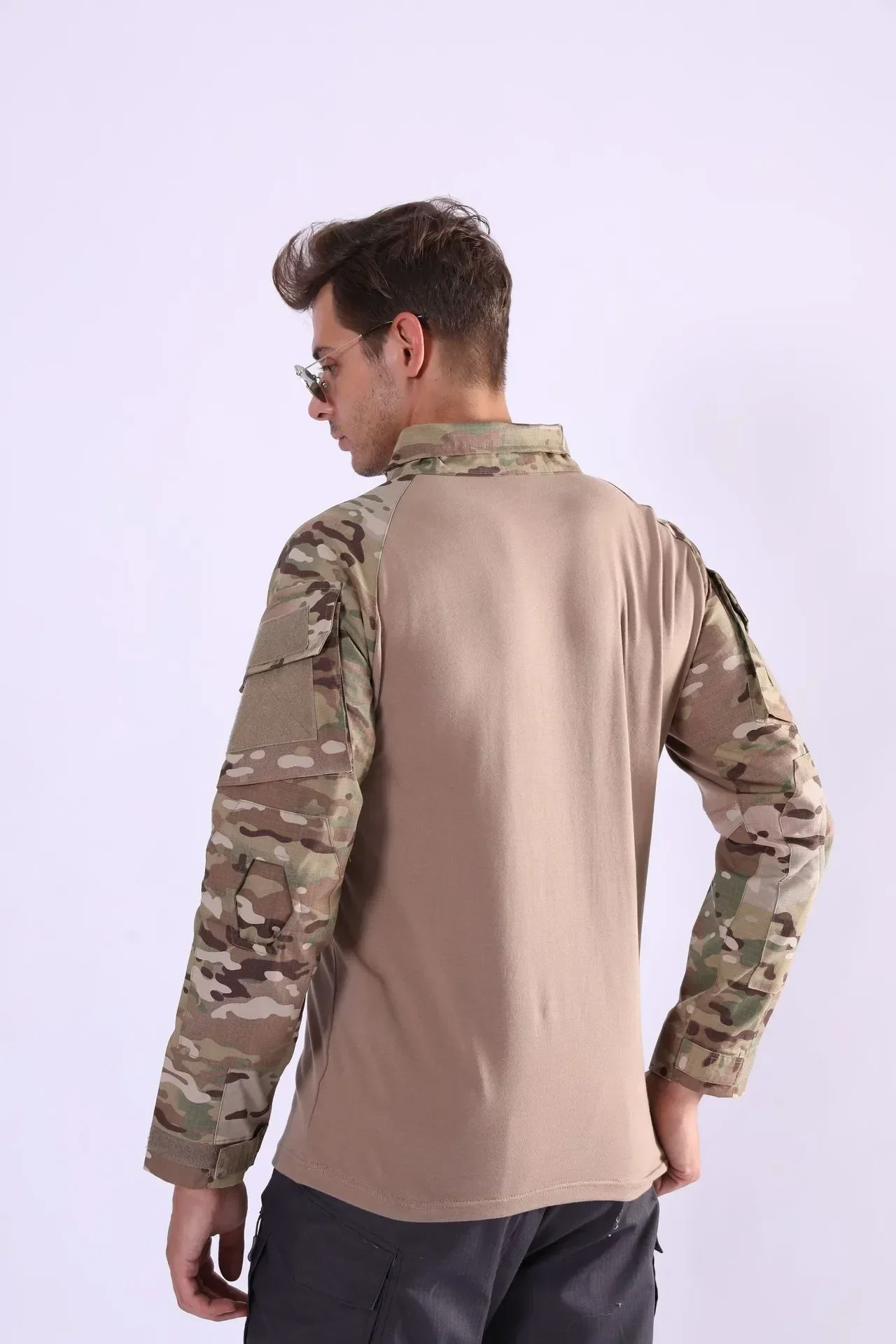 Боевая мужская рубашка Рыбалка Обучение Военная форма Тактическая армейская рубашка с длинным рукавом для мужчин Спортивная одежда