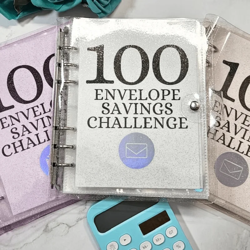 New 100 Envelopes Saving Challenge Набор скоросшивателей Бюджетный скоросшиватель Кассовые конверты Системный папка-скоросшиватель Бюджетный органайзер для счетов Бюджетная книга