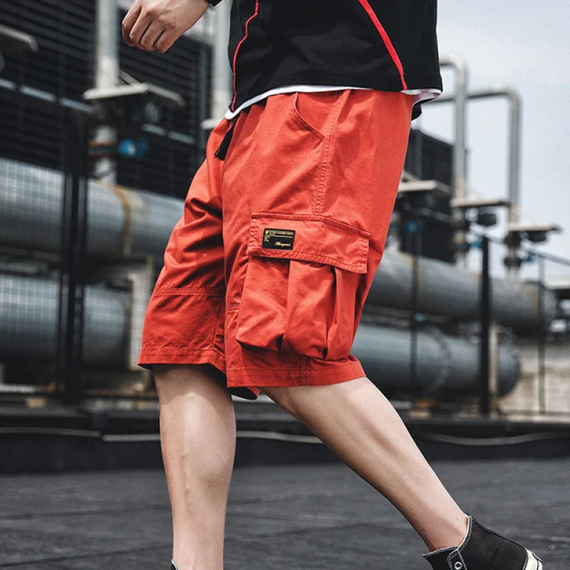 Летние спортивные шорты-карго мужские новые прямые трендовые брюки пятиточечные повседневные брюки