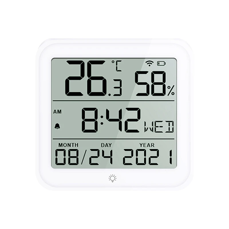 Умный дом Wi-Fi Датчик влажности Smart Life Датчик внутренней температуры с функцией часов для дома
