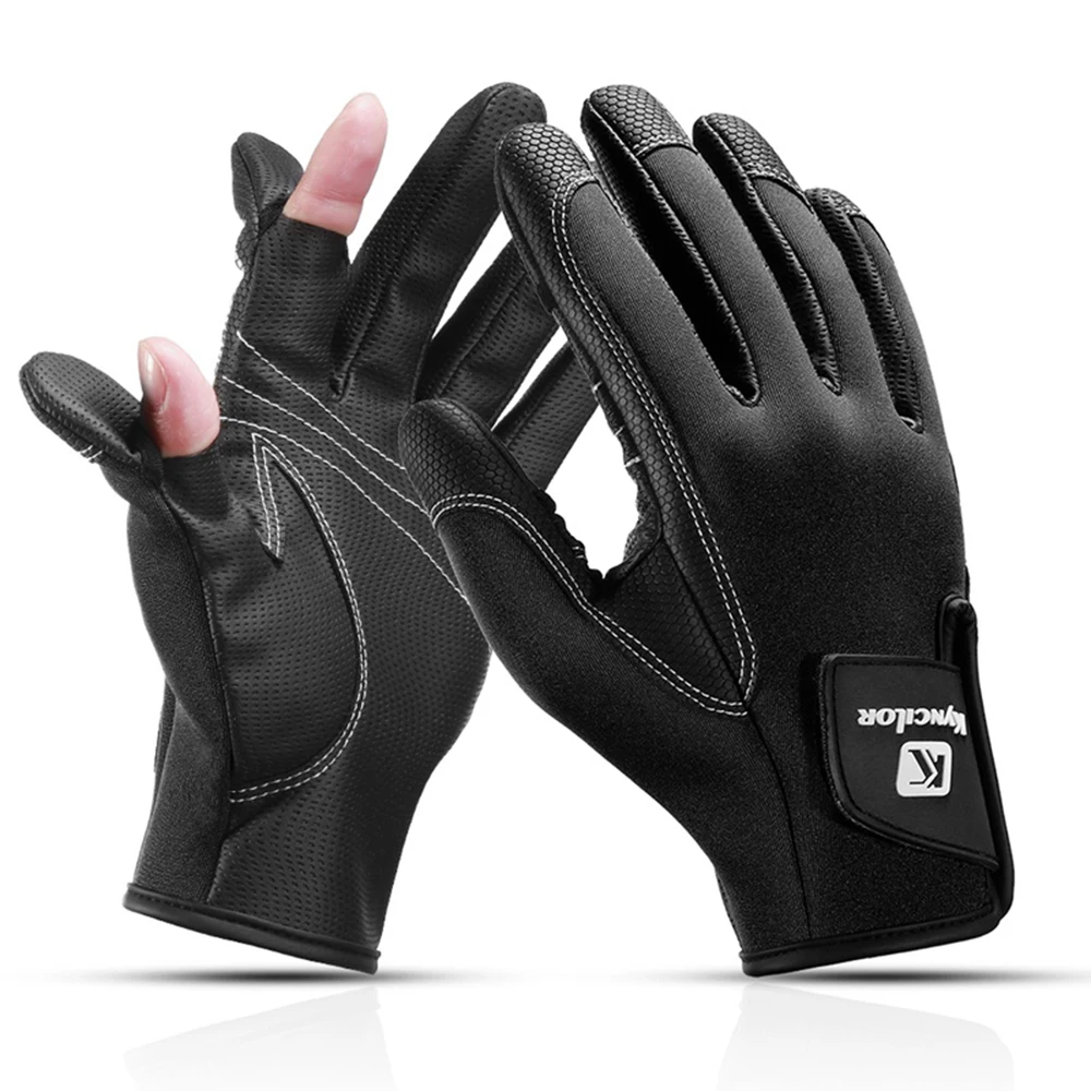 Мужские и женские спортивные перчатки для нескользящей верховой езды с открытыми двумя пальцами для рыбалки