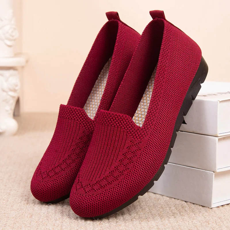 2023 Сетчатые дышащие кроссовки Женщины дышащие легкие скольжения на плоской подошве повседневная обувь Женские мокасины Носки Обувь Женщины Zapatillas Mujer