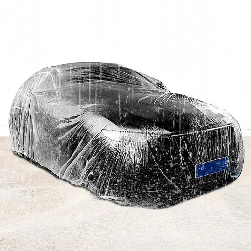 Прозрачный автомобильный протектор Водонепроницаемый прозрачный автомобильная одежда Многофункциональный гладкий утолщенный полиэтиленовый автомобильный чехол пыленепроницаемый полный экстерьер